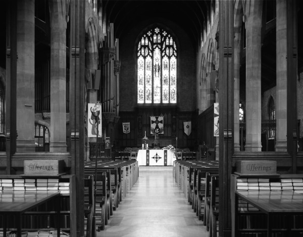 StB 
 Interior of Church of St. Bartholomews, Dulwich (Destroyed by Fire 1992)