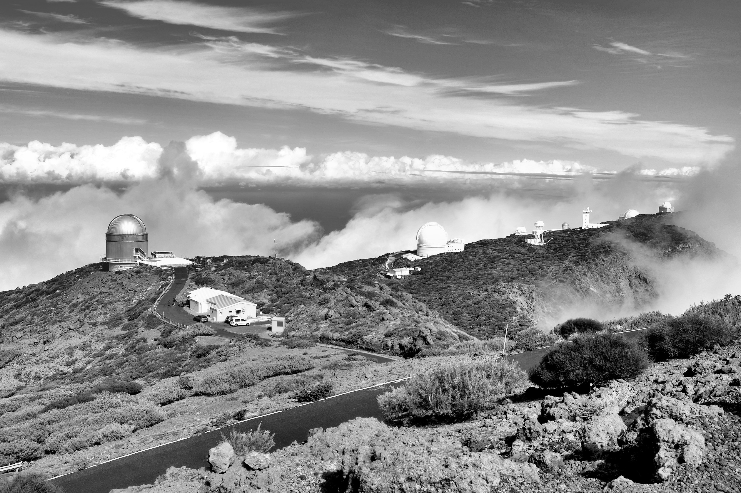 DSCF0053bw 
 Observatories at Altitude, La Palma 2018