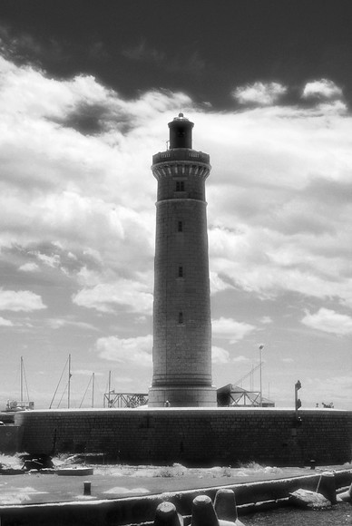 DSC 0028ir 
 19th Century Lighthouse, Sete, France